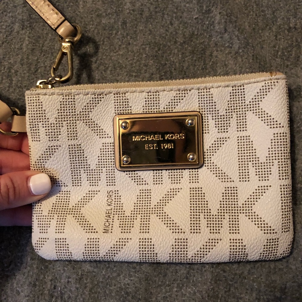 Michael Kors MK logo wristlet wallet